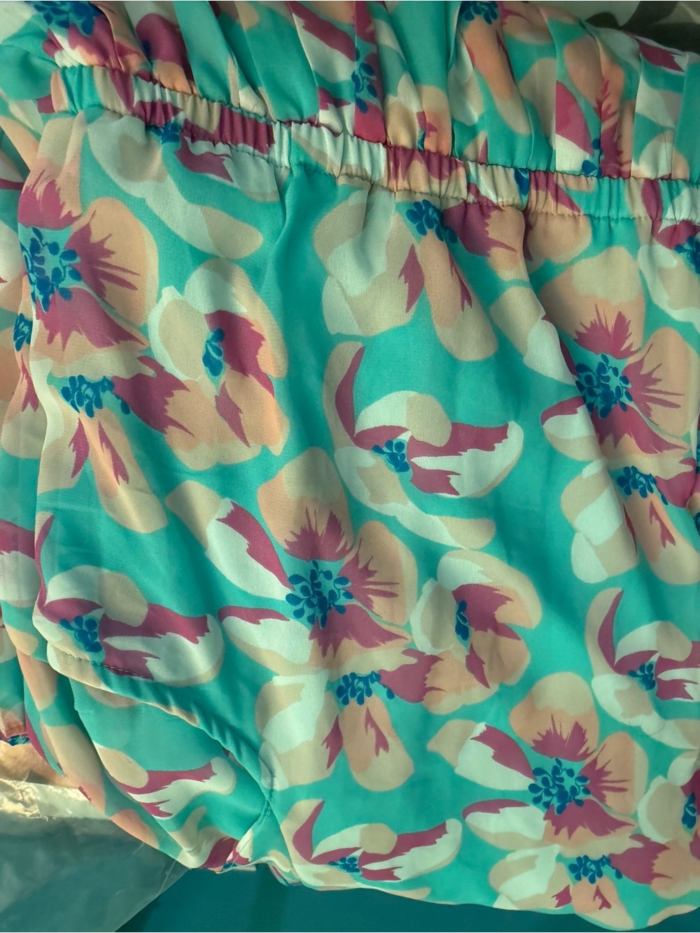 Ashley Nell Tipton Mint Floral Pleated Dress with Pink & Purple Accents 3X - Picture 4 of 16